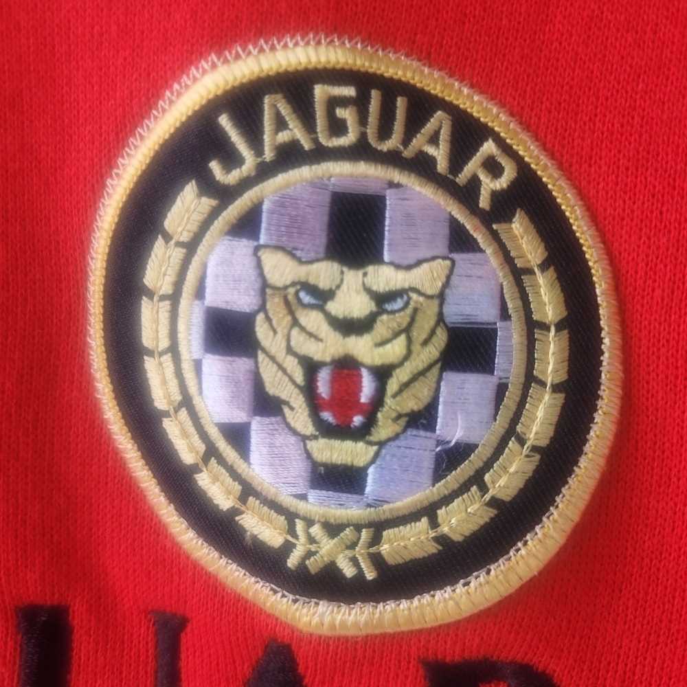 Vintage Jaguar Logo Sweatshirt Red Hanes Made in USA 90s Graphic Crewneck Unisex - Picture 3 of 9